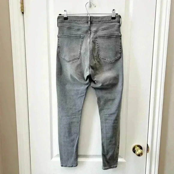 Topshop Jamie Skinny Jeans High Rise Ankle Cropped  Grey Size 26 - Picture 3 of 13